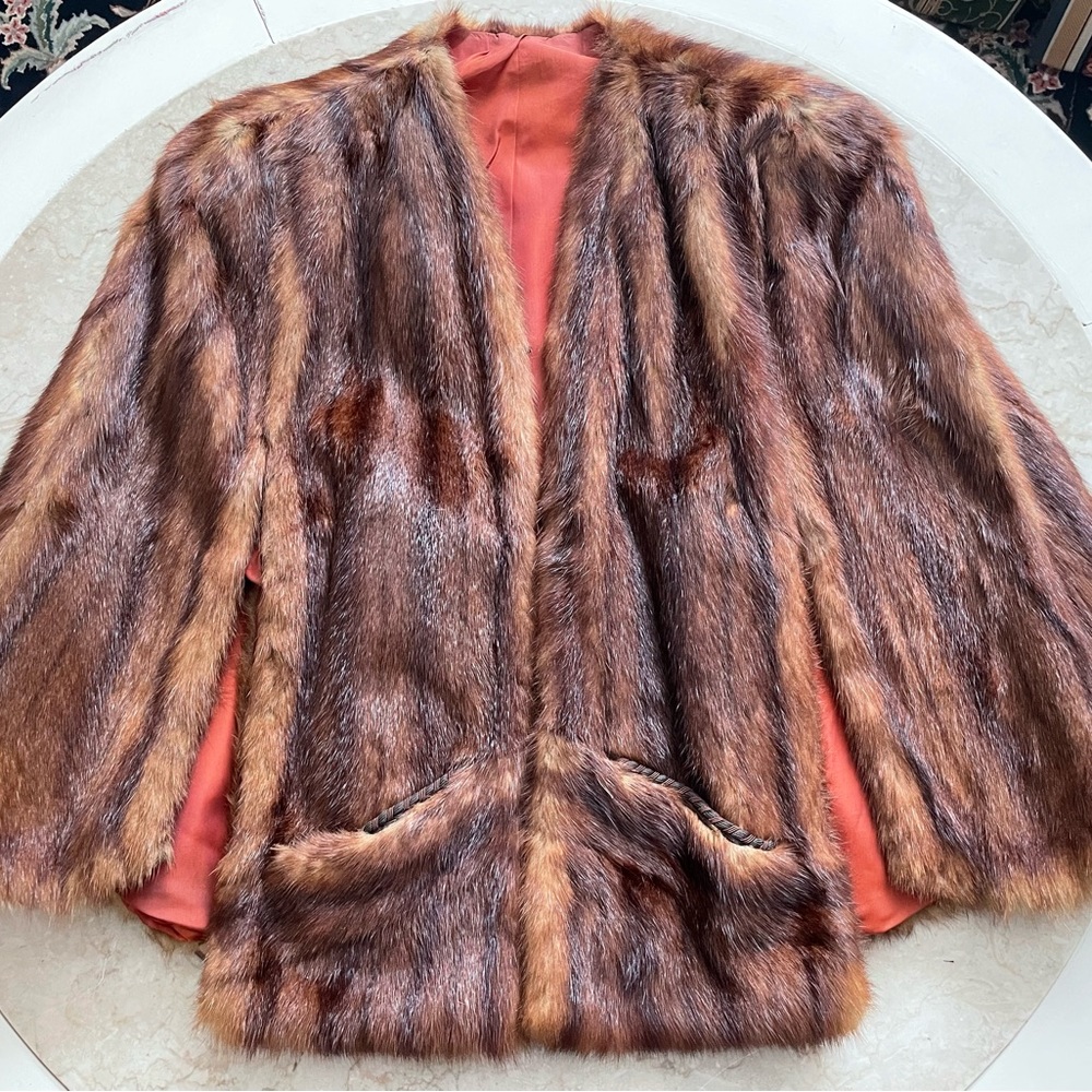 Unique Vintage Fur Cape jacket